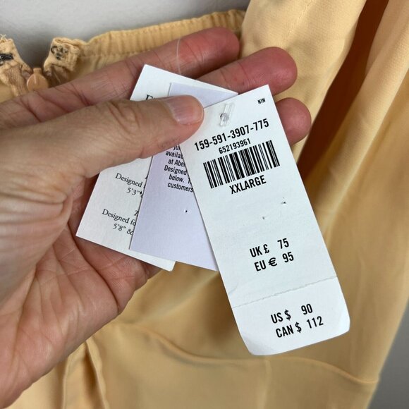 Abercrombie & Fitch Cinched Neck Slip Midi Dress Size XXL NWT - Picture 6 of 12